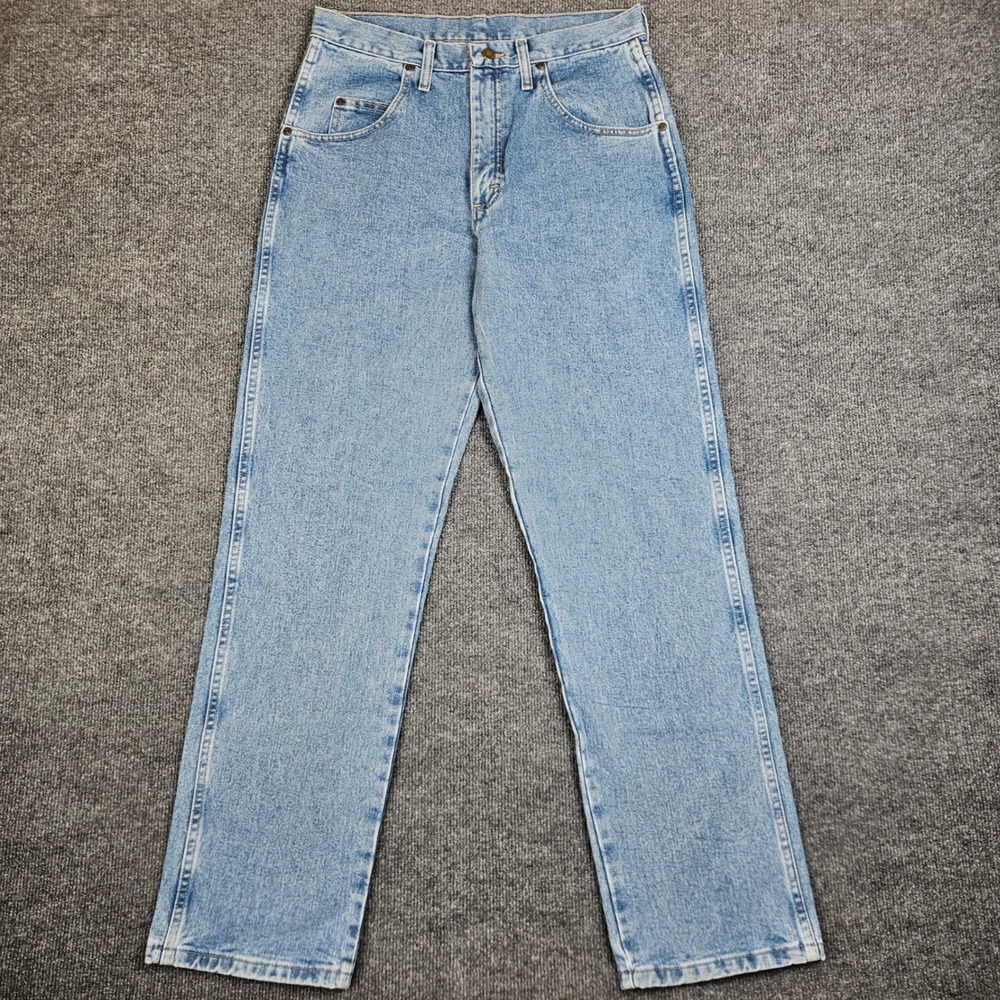 Wrangler Blues Relaxed Fit Straight Leg Jeans Men's 32x32 Light Wash Denim NEW